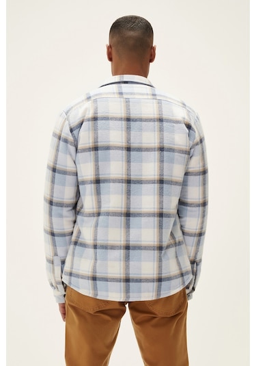 Bad Bear Thomas Mavi Kareli Erkek Oduncu Gömlek Ceket-mavi Mavi