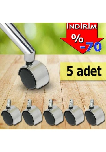 Depolife Lüks Tekerlek Koltuk Ayağı Sandalye Tekerleği Ofis Koltuğu Tekerl