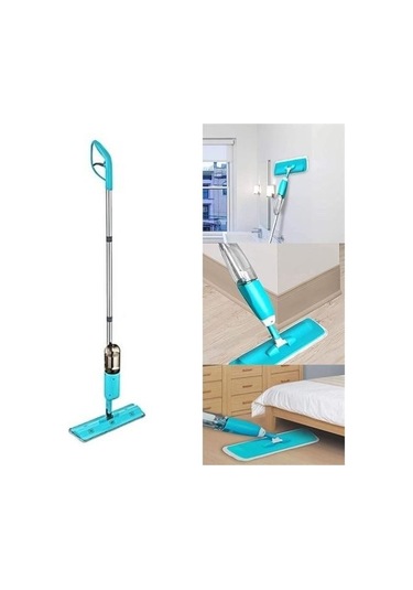 Büro Ev Ofis Yazlık Hijyeni İçin Döner Başlı Hazneli Spreyli Parke Ahşap Fayans Temizler Mop