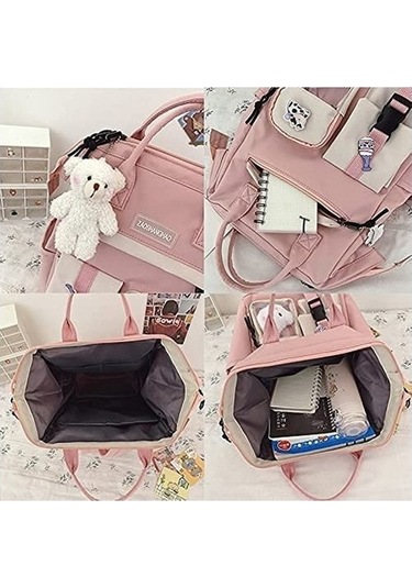 Zaoshanghao Aksesuarlı Sevimli Öğrenci Okul Sırt Çantası Syhjn5 Mor