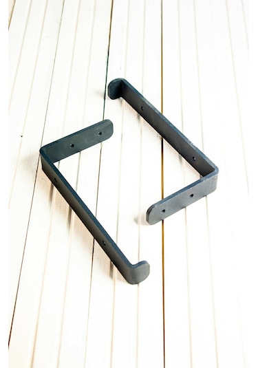 Dekoratif Metal Siyah Raf Ayağı (4'lü Set)