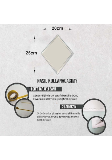 Decorıta Ayna - 16'Lı Takım Baklava Modelli Ayna