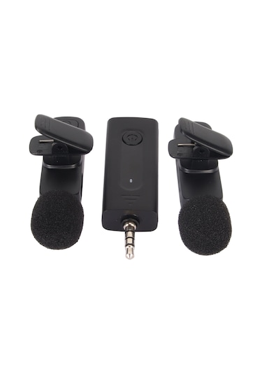 Kosona K35-2 Kablosuz Lavalier Mikrofon, 2.4g Tekden İkiye, Gürültü Azaltma, 3.5mm Arayüz, 7 Saat Kullanim Süresi, Röportaj/canli Yayin İçin