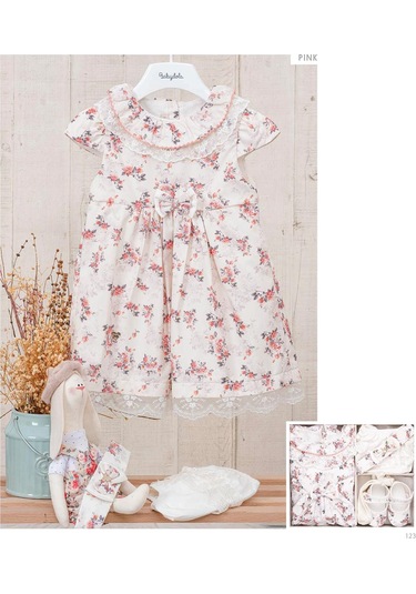 Çiçekli Dantel Detaylı Kız Bebek Bayramlık 5'li Set 11726