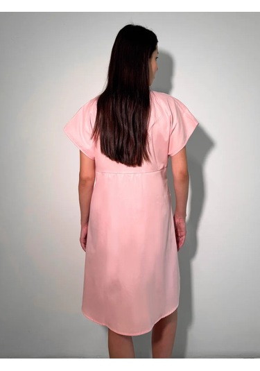 Modamıca Gebe Ve Emziren Anneler İçin Hastane Saten Gece Elbisesi 468594895 Pembe
