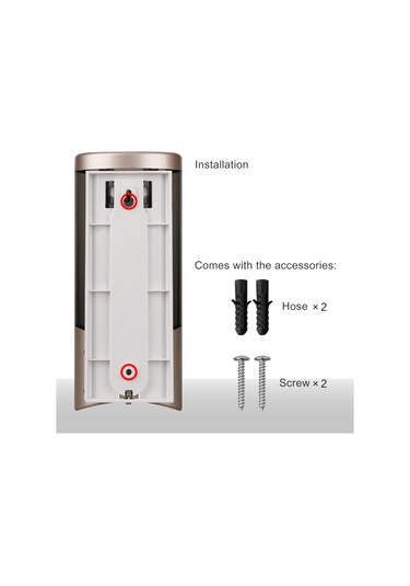 Leezsing Chuangdian Duvara Monte Tek Şişe Manuel Sabunluk Şampuan Kutusu Tuvalet Tutucusu 500 Ml