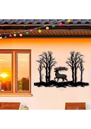 Suntek Geyik Asılı Tabela Sergileme Sanat Eseri Çiftlik Evi Orta