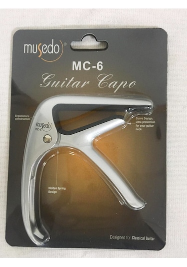 Cherub Mc-6 Kapo Klasik Gitar için Gümüş