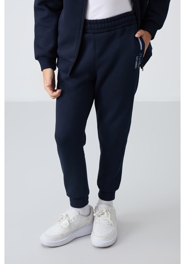 Tommy Life Lacivert Pamuklu Kalın İçi Tüylü Yumuşak Dokulu Standart Fit Nakışlı Erkek Çocuk Eşofman Takım - 11 Lacivert