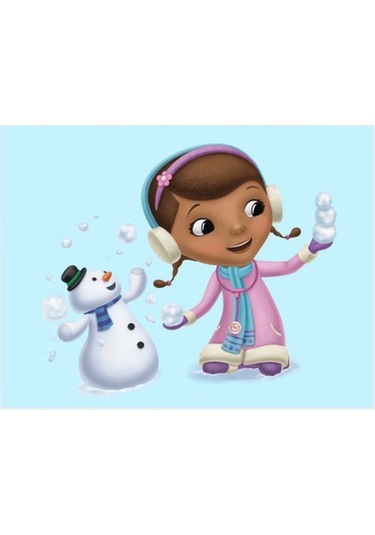 Dc Mcstuffins Yenilebilir Kağıda Resimli Pasta Dekoru Bas...
