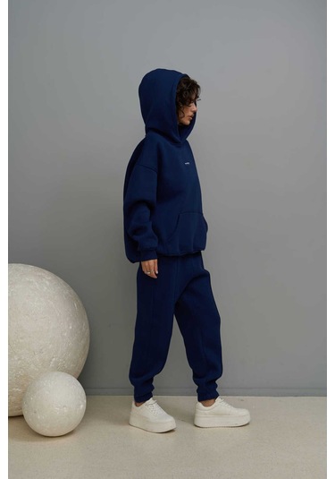 Mai Collection Mai Studios Co. Minimal Baskı Lacivert Eşofman Takım Lacıvert