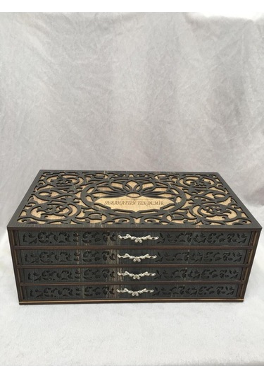 Tesbih Kutusu Kişiye Özel Ahşap Kutu Tespih Koleksiyon Kutusu Hediye Kutusu 40 Tesbihlik