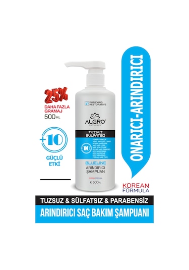 Algro Blueline Tuzsuz Saç Bakım Şampuanı 500 ML