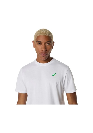 Asics Erkek Tişört Court Graphic Ss Top 2041a348-100 Beyaz