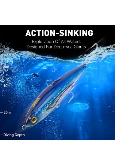 Krallık Batan Kalem Balıkçılık Cazibesi 150mm Yapay Yem 120mm Aydınlık Kaplama Wobblers Trolling İçin Ton Balığı Deniz Balıkçılığı