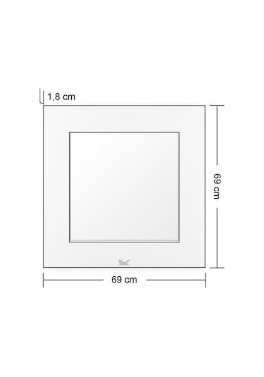 Akismal M Duvar Aynası - Beyaz