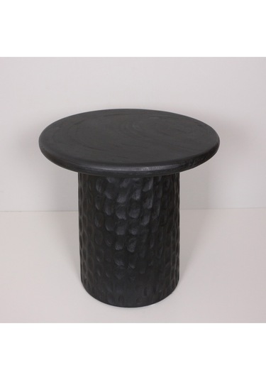 Okımı Siyah Mungur Sehpa 45x45x30 Cm Siyah