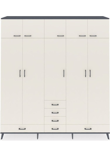 Hyperion Dolap 6 Raflı 6 Çekmeceli 4 Askılı 220x44x243 Antrasit-aytaşı/aytaşı Aytası/aytası Hyperion Dolap 6 Raflı 6 Çekmeceli 4 Askılı 220x44x243 Antrasit-aytaşı/aytaşı Aytası/aytası