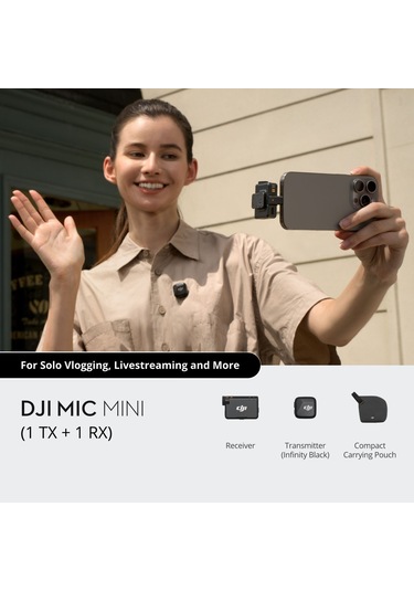 Djı Mic Mini 1tx + 1rx Kablosuz Mikrofon Resmi Distribütör Garantili