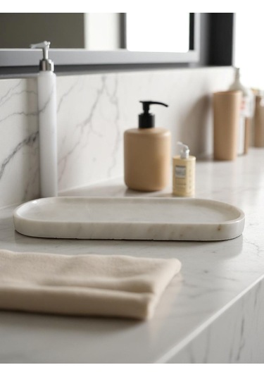 Mermer Banyo Düzenleyici Tepsi Gri