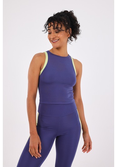 Scorp Equinox Kadın Spor Atlet Uzun Tayt Bluz 3lü Takım Saks STANDART