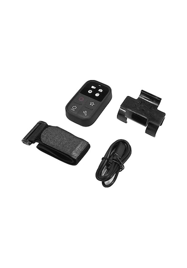 Pazly Gopro Hero 10/9/8/max Uyumlu Spor Kamera Kumandası - Led Ekranlı, 50m Mesafe, 420mah Batarya, Şarj Kablosu Ve Bileklik Kayışı Siyah Siyah