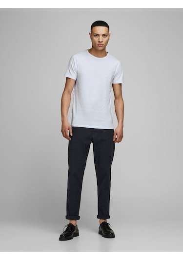 Jack & Jones Jack Jones Basic O-Neck Tee S/S Noos Erkek Beyaz Tshirt 12058529- Beyaz