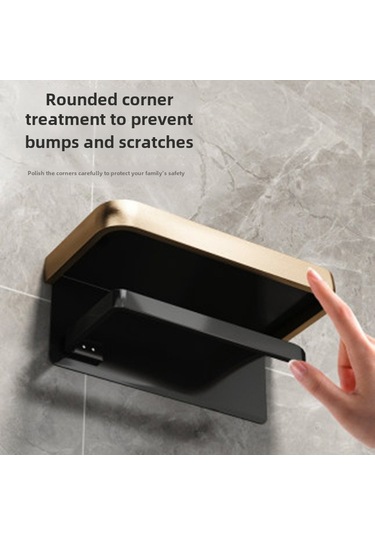 Skycity Alüminyum Banyo Tuvalet Kağıdı Tutucu - Telefon Konumu Ve Depolama Bölgesi İle Uzun Ömürlü Tasarım Diğer