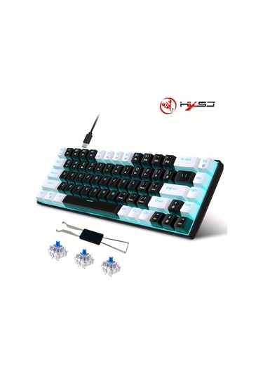 Fastbuy Hxsj Buz Mavisi Işıklı 68 Tuşlu Usb-c Mekanik Klavye