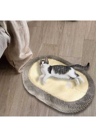 Suntek Kedi Tırmalama Yatağı Oval Şekil Büyük Alan Gri