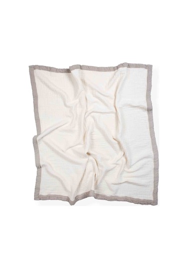 Cigit Kalın Biyeli Dört Kat Ham Battaniye 85x90 Cm Vizon Krem