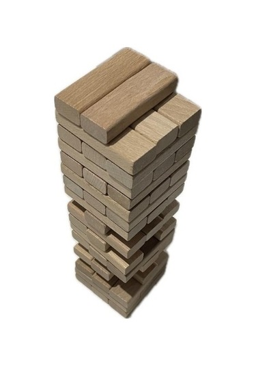 Zeka Dolabı Dengele 54 Parça - Jengaa - Doğal Ahşap - Kayın Ağac