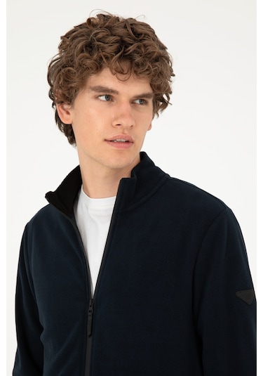 U.S. Polo Assn. Erkek Lacivert Basic Polar Hırka 50298066-VR033