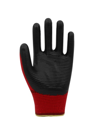 Beybi Zebra Nitril Kaplı Polyester Örme İş Eldiveni