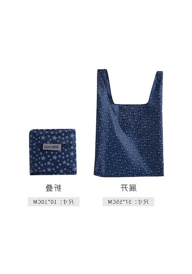 Ulzyvf Katlanabilir Çevre Dostu Alışveriş Çantası - Su Geçirmez, Dayanıklı, Taşınabilir Lacivert Lacivert