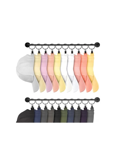 Kangvka Ev Kullanıma İdeal Çelik Çubuklu Duvar Asma Demiri - Sağlam, Çok Amaçlı 10 Adet/ Paket Çember Klipsli Tutucu