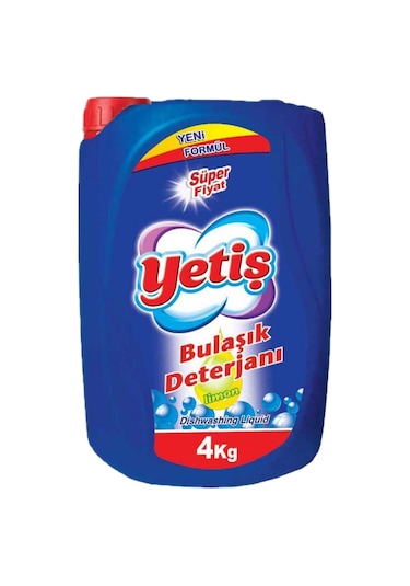 Yetiş Limon Kokulu Sıvı Bulaşık Deterjanı 4 KG