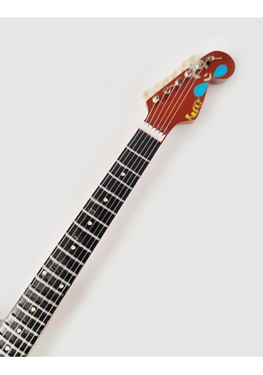 El Yapımı 1/4 Ölçek Minyatür Elektro Gitar Stratocaster Rocky Brw