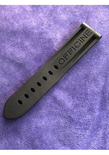 Panerai Uyumlu Siyah Silikon Kordon 22 Mm