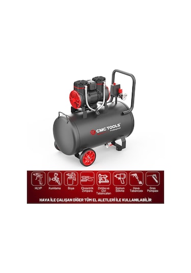 Cmc Cmc-0912 50 Litre Sessiz Yağsız Hava Kompresörü 2 Hp