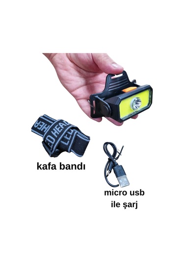 Gold Orion Kafa Feneri Led Şarjlı Or-5102 Siyah