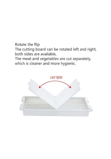 Beyaz Üçlü Meyve Plastik Kesme Tahtası Çok Fonksiyonlu Kesme Tahtası Mutfak Kesme Tahtası Mutfak Aracı