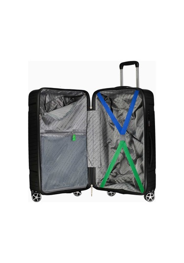 Benetton Orta Boy %100 Polipropilen Valiz Siyah Bnt3000