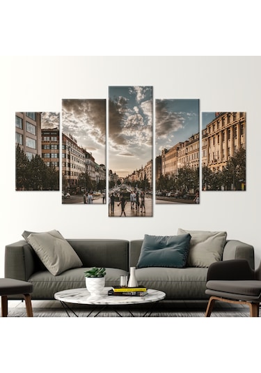 100x200cm 5 Parçalı Mix Kanvas Tablo