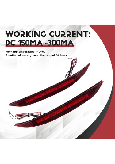 Leasetake Adet Araba Kırmızı Len Led Arka Tampon Reflektörü Led Fren Lambası Arka Sis Lambası Kia K3 Cerato Forte 2012-2016