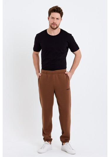 JAHR MARC Kahverengi Oversize Erkek Eşofman Altı Kahverengi