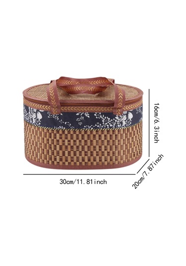 Homyl Katlanabilir Dokuma Gıda Saklama Sepeti Kahverengi
