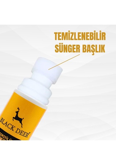 Black Deer Ayakkabı - Deri ve Kumaş Boyası Sneaker Beyaz Ayakkabı Temizleyici 75 ML