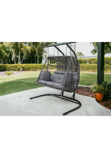 Tu Tienda Çift Kişilik Makrome Ip Örgü Salıncak Zahaviy