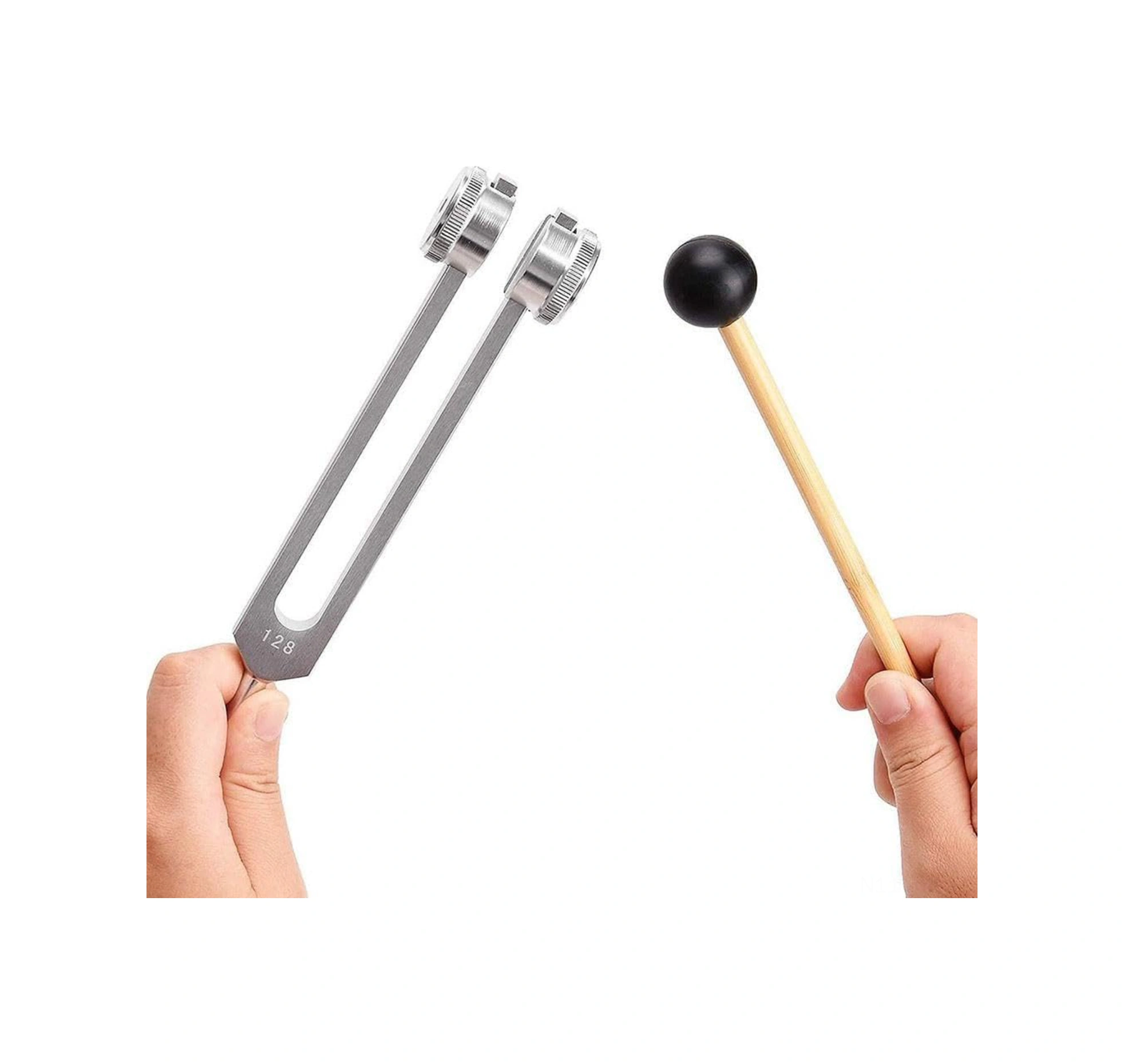 Youtek 128hz Gümüş Akustik Tunning Fork - Zihinsel Rahatlama, Meditasyon Ve Yoga İçin Doğal İyileştirici Ses Aleti